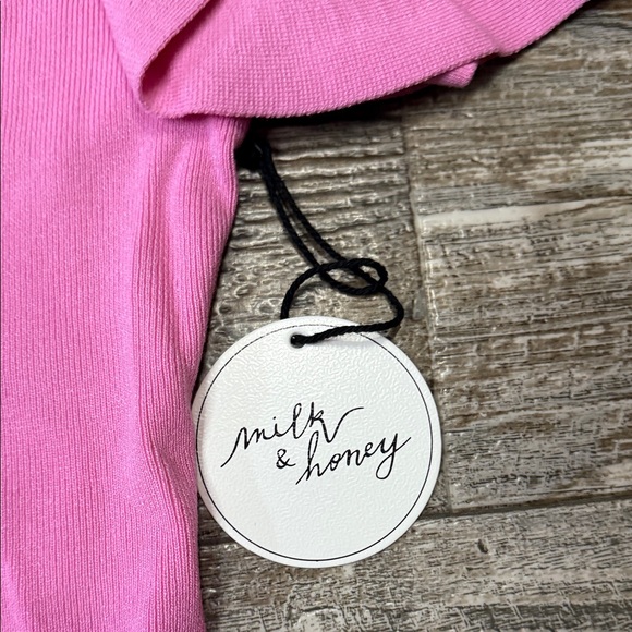 Women’s NEW Pink Ruffled Sleeve Top Size Large - Picture 4 of 9